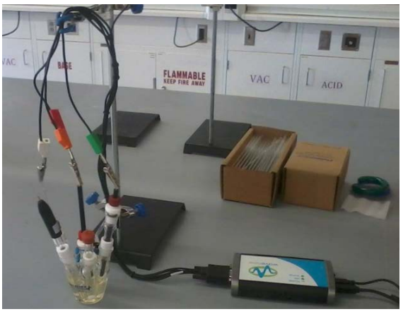 شکل سلول الکتروشیمیایی و الکترودها را نشان میدهد .