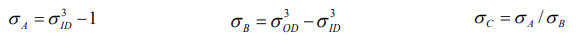 A=ID^3-1B=OD^3-ID^3 C=A/B