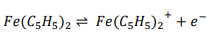 Fe(C5H5)2--->Fe(C5H5)2++e